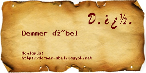 Demmer Ábel névjegykártya