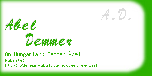 abel demmer business card