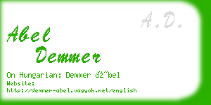 abel demmer business card